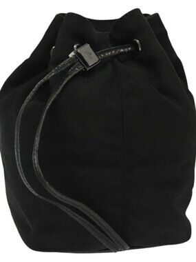 GUCCI Pouch Nylon Black Silver 039 0973 Auth 135018